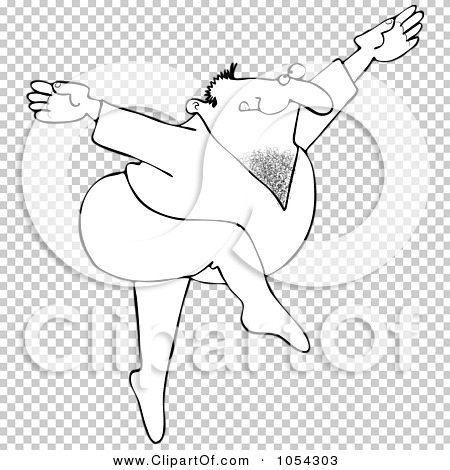 Royalty-Free Vector Clip Art Illustration of a Black And White Male