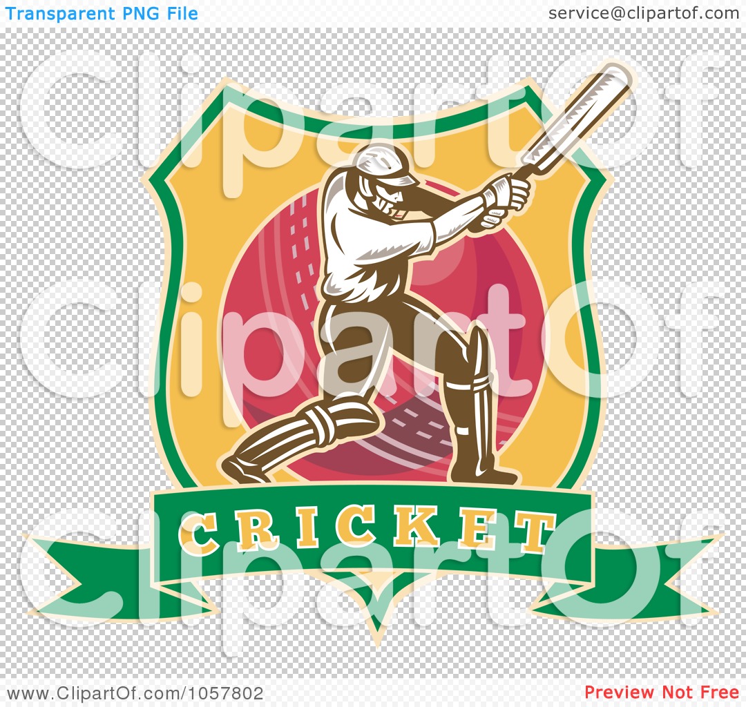 Royalty-Free Vector Clip Art Illustration of a Cricket Player Icon - 3 ...