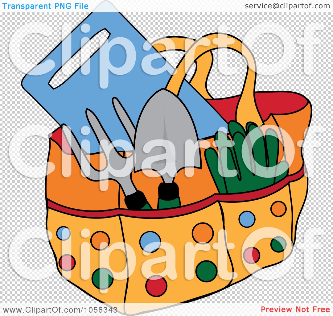 Royalty-Free Vector Clip Art Illustration of a Garden Tote Bag With ...