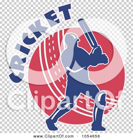 Royalty-Free Vector Clip Art Illustration of a Red And Blue Cricket ...