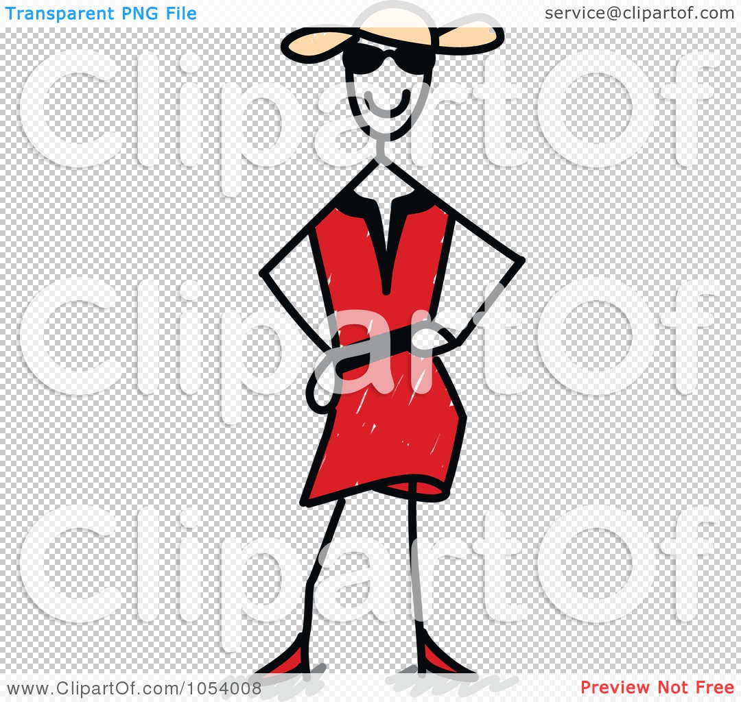 Red Stick Woman Clip Art at  - vector clip art online