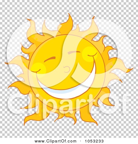 Royalty-Free Vector Clip Art Illustration of a Sun Smiling by Hit Toon