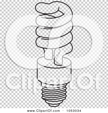 Royalty-Free Vector Clip Art Illustration of an Outlined Fluorescent ...