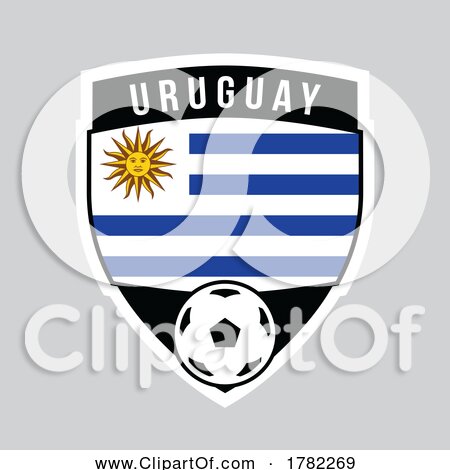 Ilustração De Uruguay Shield Team Badge Para O Torneio De Futebol