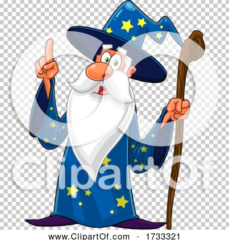 Wizard Holding up a Finger by Hit Toon #1733321