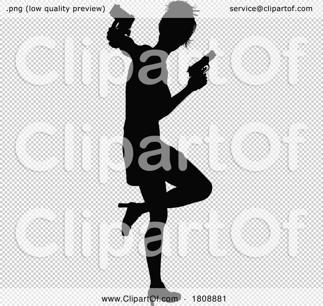 Woman Gun Silhouette Detective Secret Agent Spy - Stock Illustration  [92819969] - PIXTA
